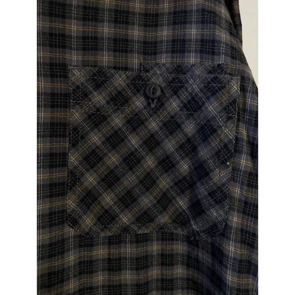 Converse One Star Men’s XL Plaid Flannel Button Up Shirt Gray Long Sleeve. - Picture 8 of 8